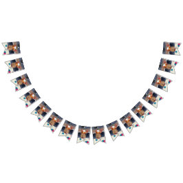 Bandera de Rockin Santa Bunting - MERRY NAVIDAD