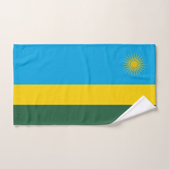 Bandera de Ruanda (Toalla de mano)
