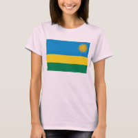 Bandera de Ruanda x Mapa camiseta
