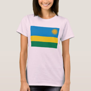 Bandera de Ruanda x Mapa camiseta