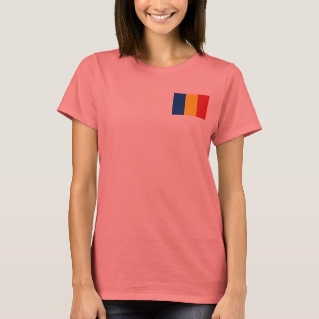 Bandera de Rumania + Mapa camiseta (Anverso)