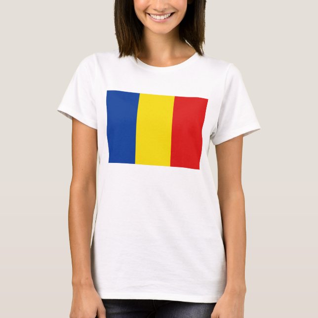 Bandera de Rumania x Mapa camiseta (Anverso)