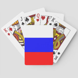 Bandera de Rusia jugando cartas