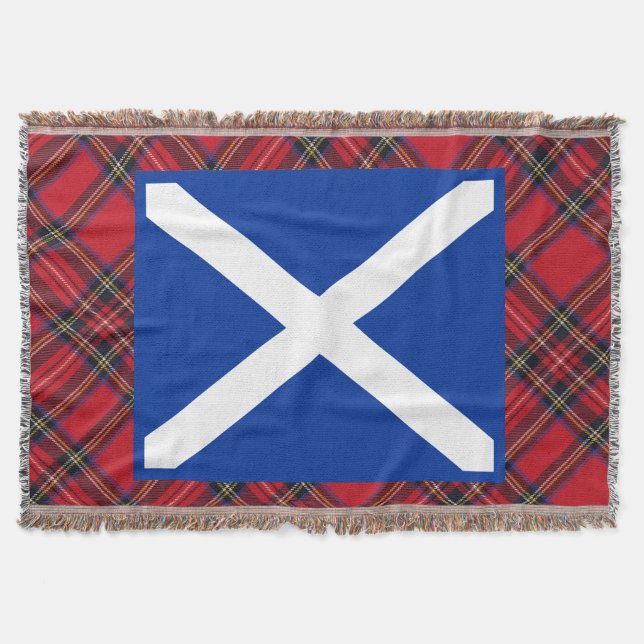 Bandera de Saltire del escocés de la manta del (Anverso)