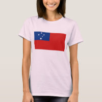 Bandera de Samoa x Mapa camiseta