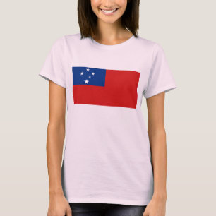 Bandera de Samoa x Mapa camiseta