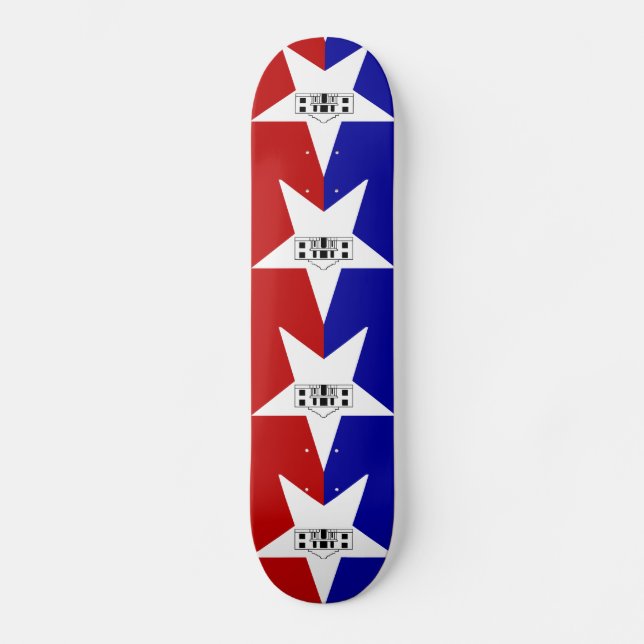Bandera de San Antonio, Texas Skateboard (Anverso)
