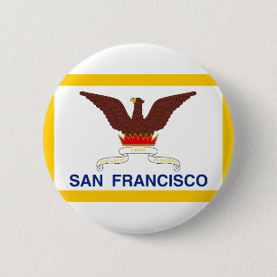 Bandera de San Francisco, botón Pinback de Califo