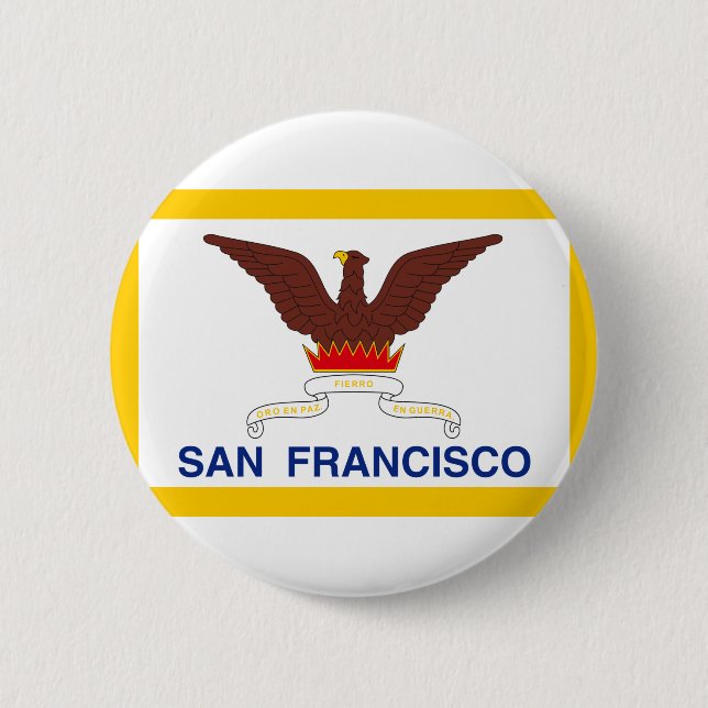 Bandera de San Francisco, botón Pinback de Califor (Anverso)