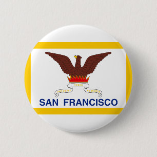Bandera de San Francisco, botón Pinback de Califor