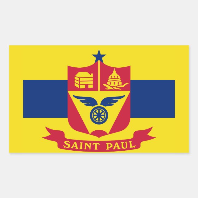 Bandera de San Pablo, Pegatina rectangular de Minn (Anverso)