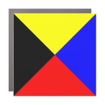 Bandera de señal marítima Zulu ICS