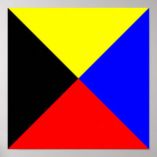 Bandera de señal marítima Zulu ICS