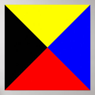 Bandera de señal marítima Zulu ICS