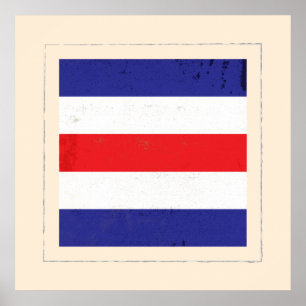 Bandera de señal náutica de la letra "C"