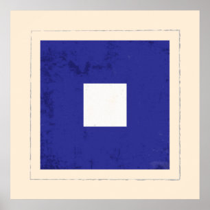 Bandera de señal náutica de la letra "P"