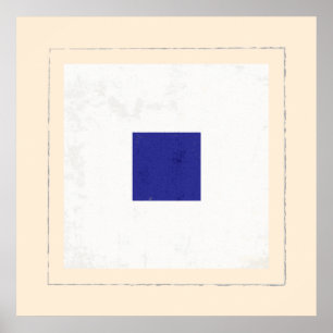 Bandera de señal náutica de la letra "S"