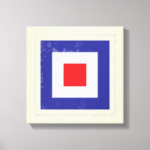 Bandera de señal náutica de la letra "W"