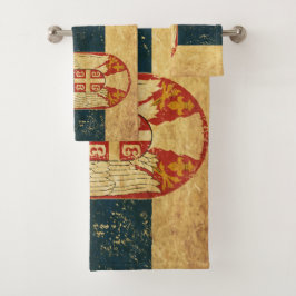 Bandera de Serbia con toalla de baño