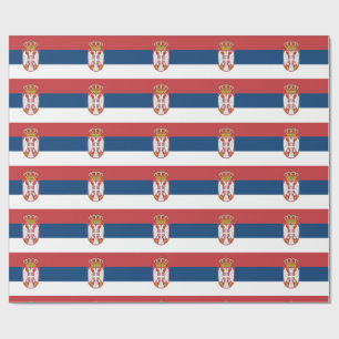 Bandera de Serbia envolver papel
