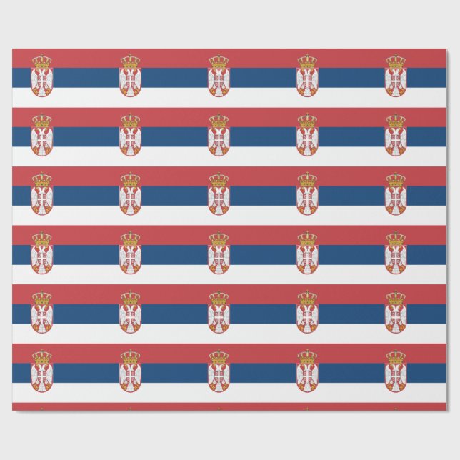 Bandera de Serbia envolver papel (Superficie plana)