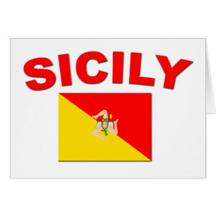 Bandera de Sicilia - tarjeta