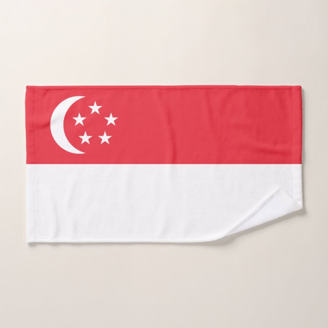 Bandera de Singapur (Toalla de mano)