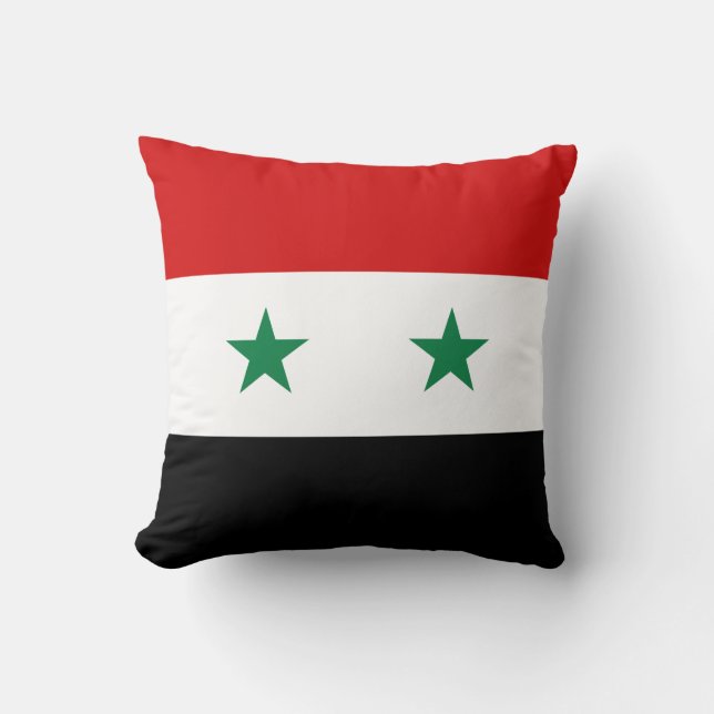 Bandera de Siria x almohada de bandera (Anverso)