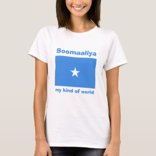Bandera de Somalia + Mapa + Camiseta del texto