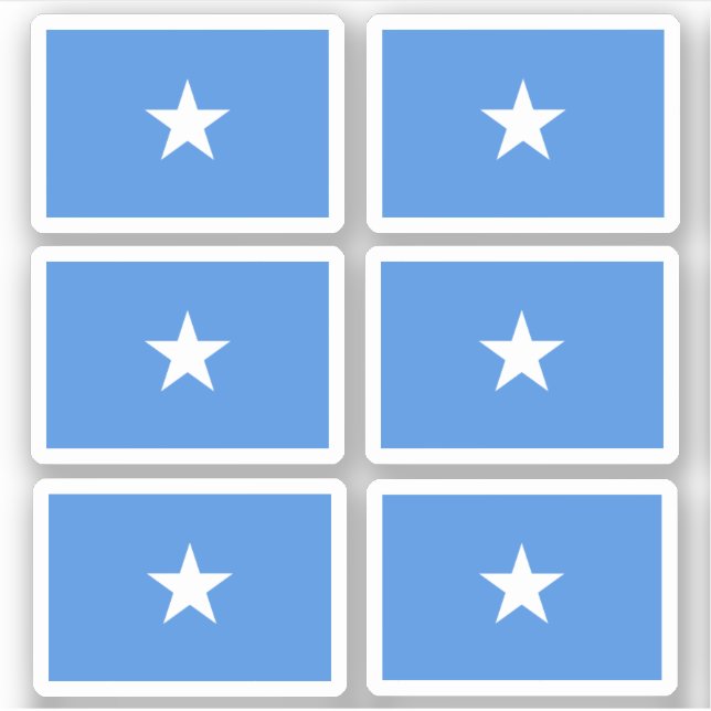 Bandera de Somalia - Pegatina de recogida (Anverso)