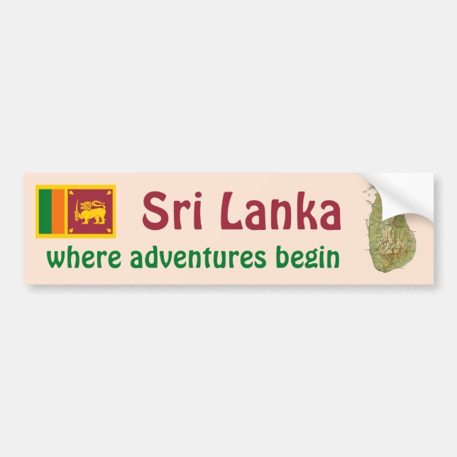 Bandera de Sri Lanka + Pegatina para el (Frente)