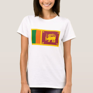 Bandera de Sri Lanka x Mapa camiseta