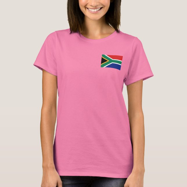 Bandera de Sudáfrica y mapa de camisetas dk (Anverso)