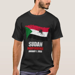 Bandera De Sudán Camiseta Independencia Sudanesa