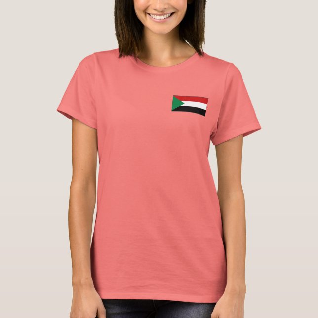 Bandera de Sudán + Mapa camiseta (Anverso)