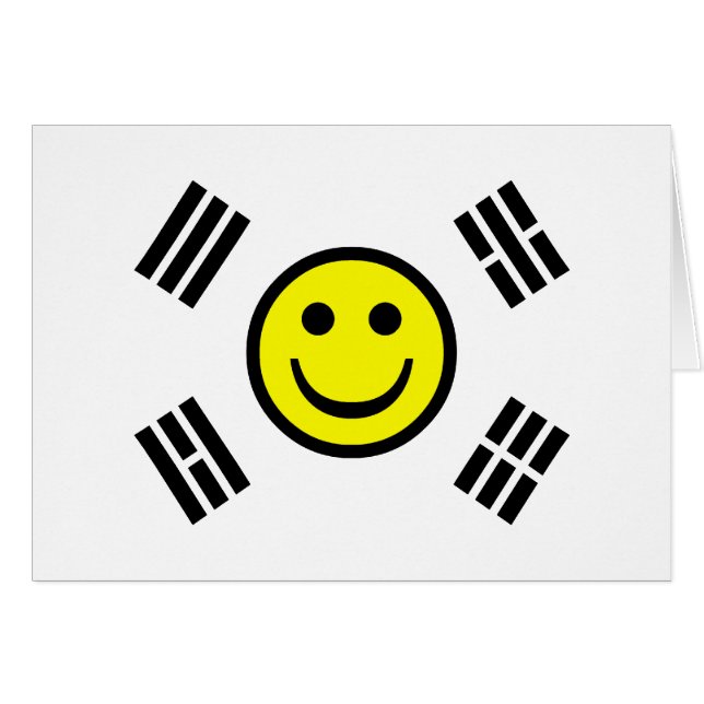 Bandera de sudcoreano de la cara (Anverso (Horizontal))