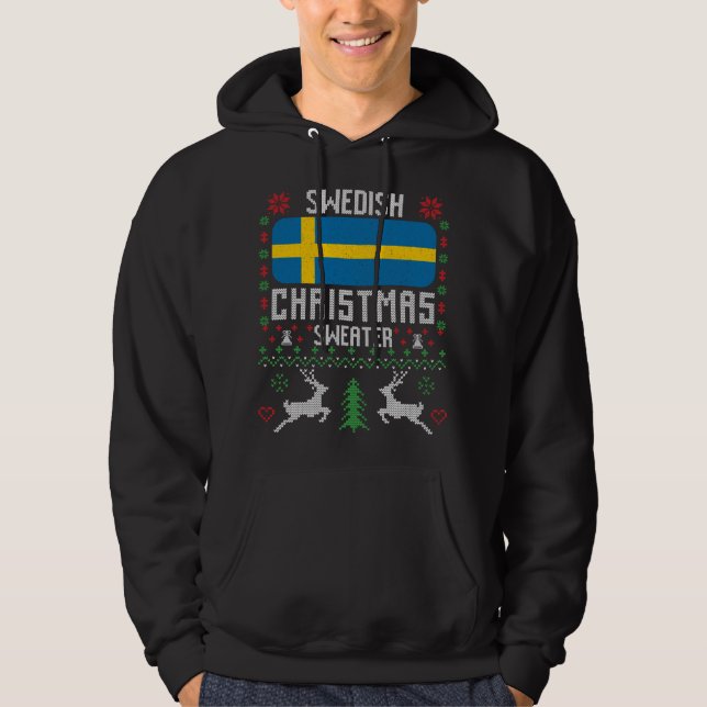 Bandera de Suecia Navidades sueco suéter (Anverso)