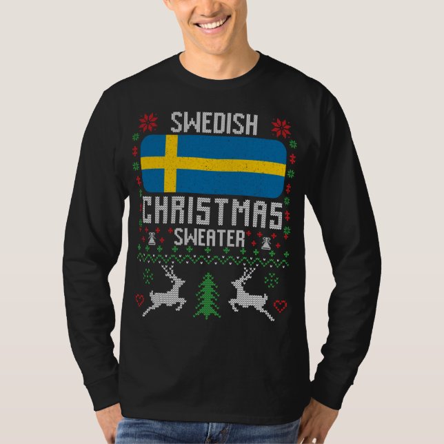 Bandera de Suecia Navidades sueco suéter (Anverso)