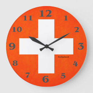 Bandera de Suiza para el reloj de pared redonda
