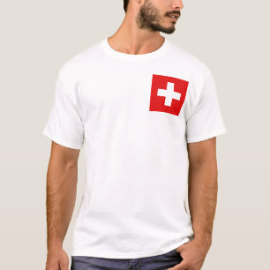 Bandera de Suiza y camiseta del mapa