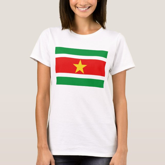 Bandera de Surinam x Mapa camiseta (Anverso)