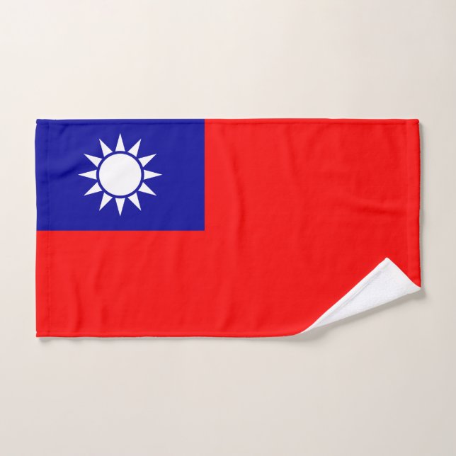 Bandera de Taiwán: República de China, Taipei chin (Toalla de mano)
