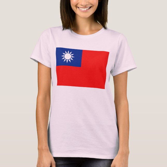 Bandera de Taiwán x Mapa camiseta (Anverso)