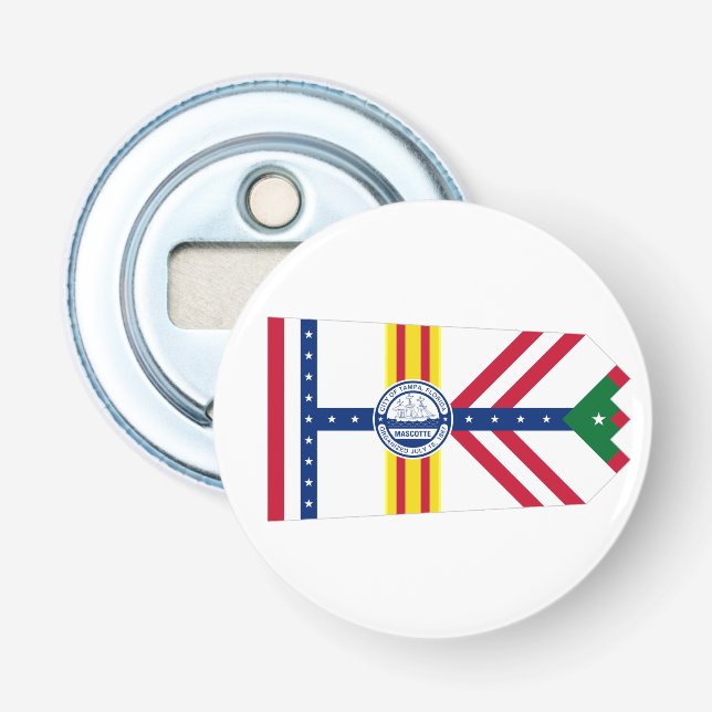 Bandera de Tampa, abridor de botellas de Florida (Anverso)