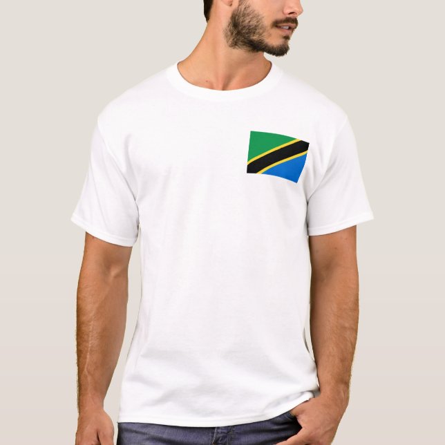 Bandera de Tanzania y mapa de camisetas (Anverso)