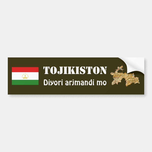 Bandera de Tayikistán + Pegatina para el (Frente)