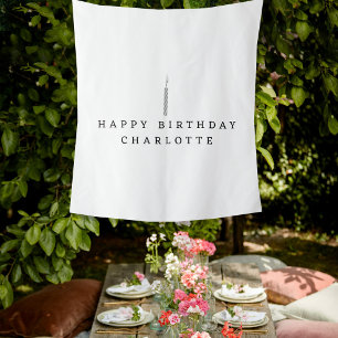 Bandera de tela personalizada para cumpleaños con