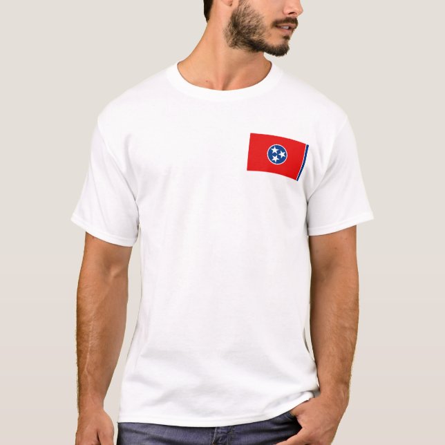 Bandera de Tennesseean + Camiseta de mapa (Anverso)