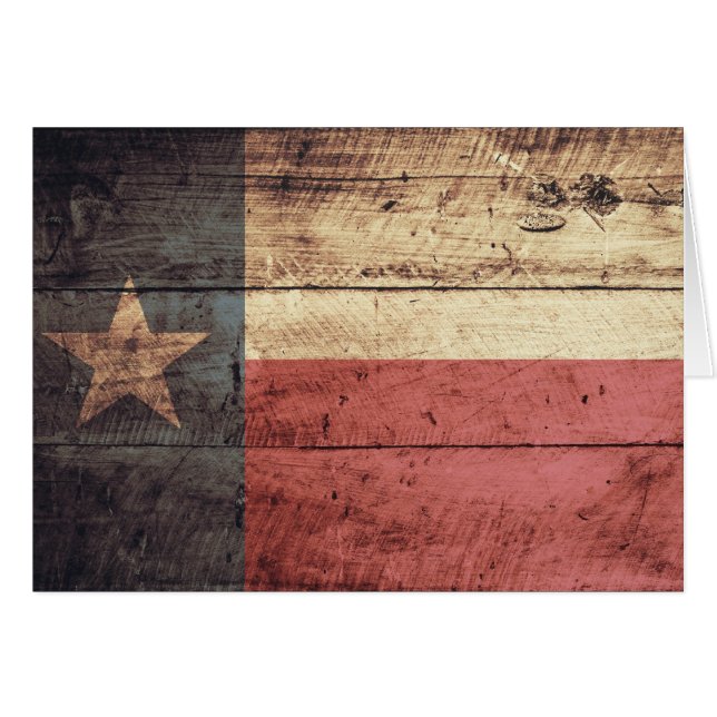Bandera de Texas de madera vieja (Anverso (Horizontal))