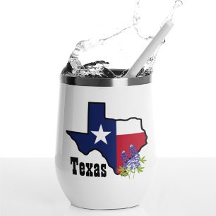 Bandera de Texas y Bluebonnet de flores con nombre